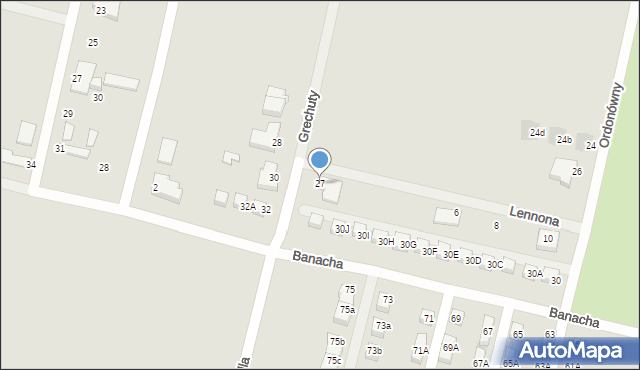 Słupsk, Grechuty Marka, 27, mapa Słupska