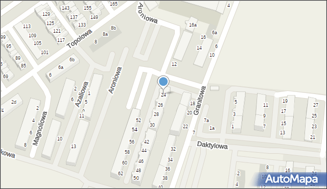 Smolec, Granitowa, 24, mapa Smolec