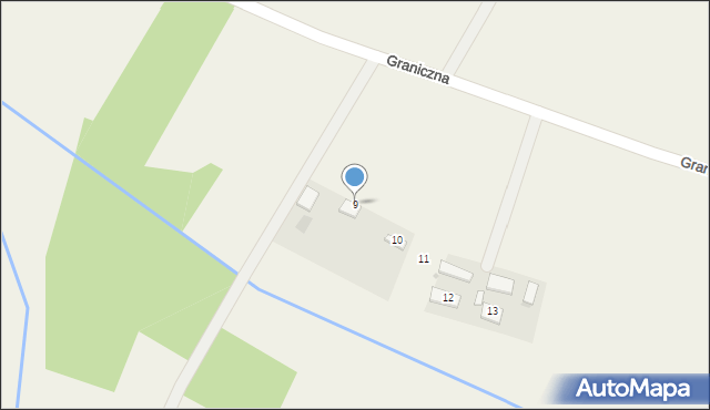 Smyków, Graniczna, 9, mapa Smyków