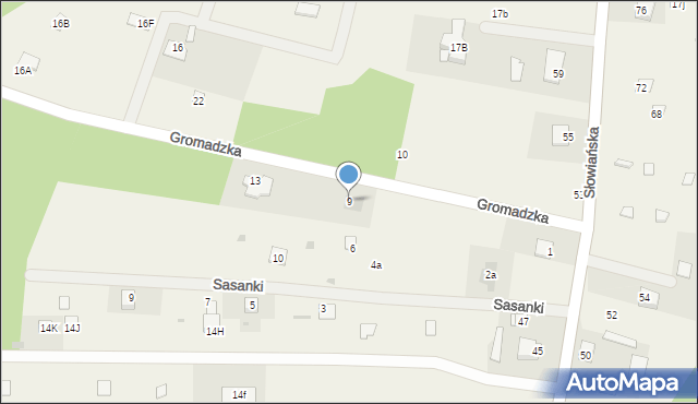 Śniadówko, Gromadzka, 9, mapa Śniadówko