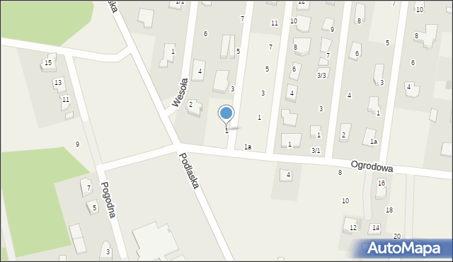 Sobolewo, Gruszkowa, 1, mapa Sobolewo