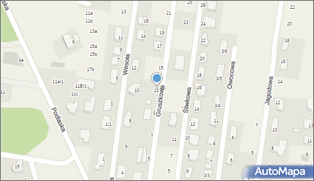 Sobolewo, Gruszkowa, 11, mapa Sobolewo