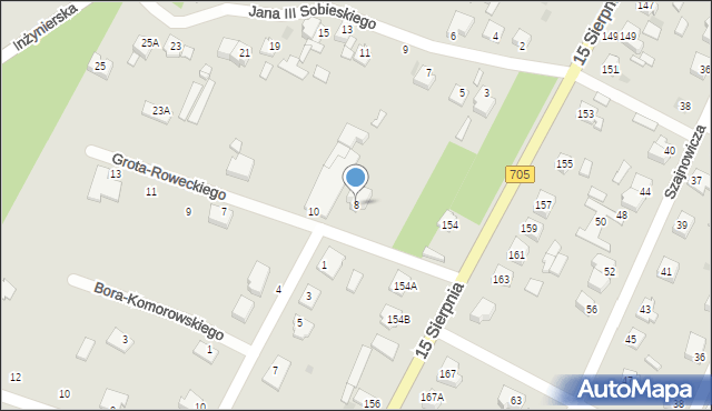 Sochaczew, Grota-Roweckiego Stefana, gen., 8, mapa Sochaczew
