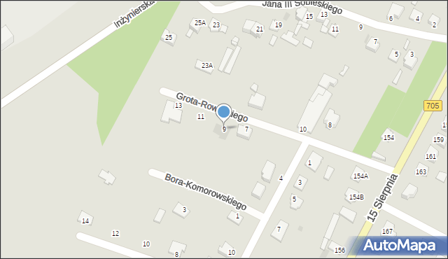 Sochaczew, Grota-Roweckiego Stefana, gen., 9, mapa Sochaczew