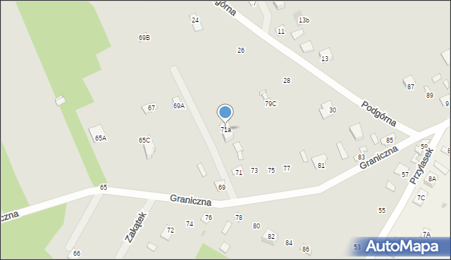 Sochaczew, Graniczna, 71a, mapa Sochaczew