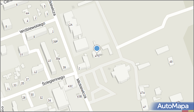 Sokółka, Grodzieńska, 47C, mapa Sokółka