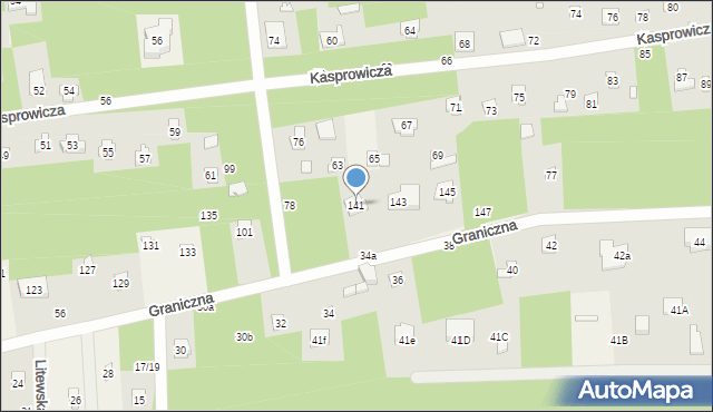 Sokolniki-Las, Graniczna, 141, mapa Sokolniki-Las