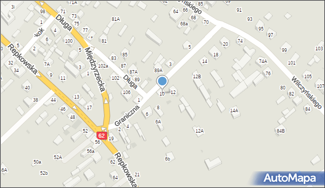 Sokołów Podlaski, Graniczna, 10, mapa Sokołów Podlaski
