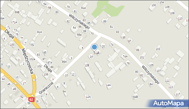 Sokołów Podlaski, Graniczna, 16, mapa Sokołów Podlaski