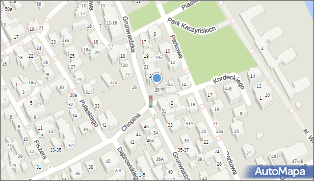 Sopot, Grunwaldzka, 25, mapa Sopotu