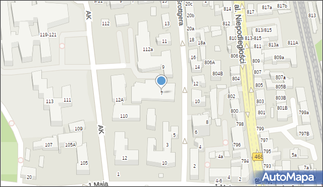 Sopot, Grottgera Artura, 7, mapa Sopotu