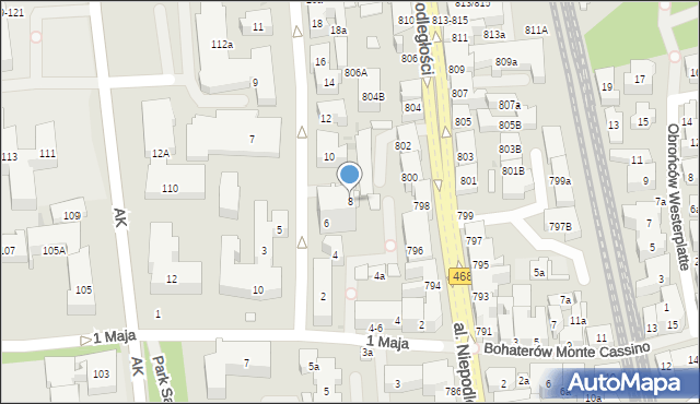 Sopot, Grottgera Artura, 8, mapa Sopotu