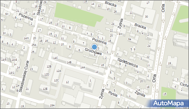 Sosnowiec, Grochowa, 4, mapa Sosnowca