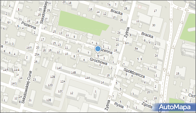 Sosnowiec, Grochowa, 5, mapa Sosnowca