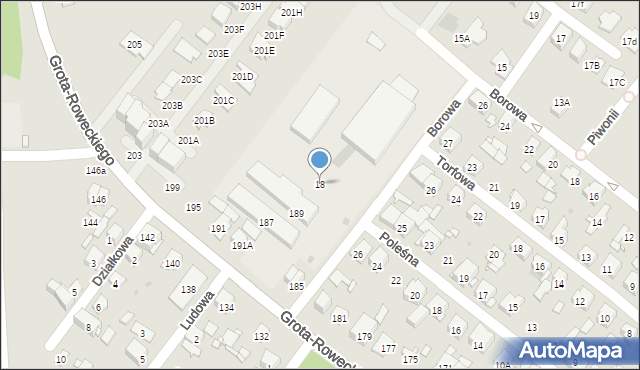 Sosnowiec, Grota-Roweckiego Stefana, gen., 18, mapa Sosnowca