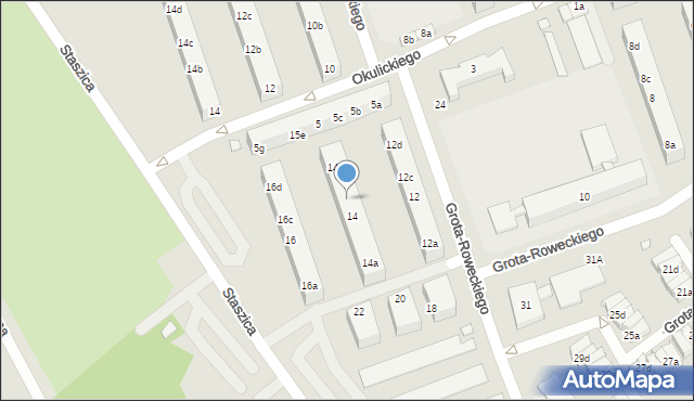 Śrem, Grota-Roweckiego Stefana, gen., 14c, mapa Śrem