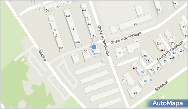 Śrem, Grota-Roweckiego Stefana, gen., 18, mapa Śrem