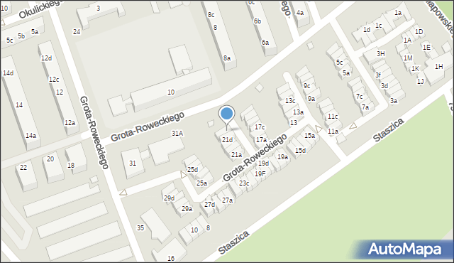 Śrem, Grota-Roweckiego Stefana, gen., 21e, mapa Śrem