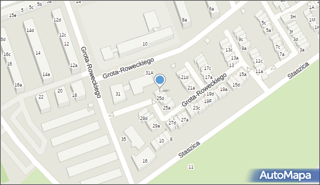 Śrem, Grota-Roweckiego Stefana, gen., 25e, mapa Śrem