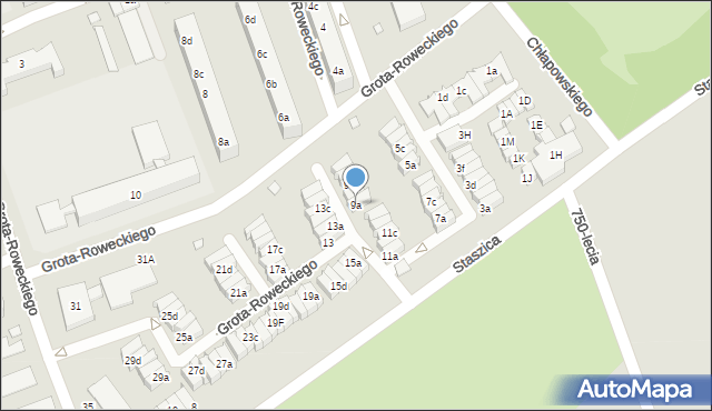 Śrem, Grota-Roweckiego Stefana, gen., 9a, mapa Śrem
