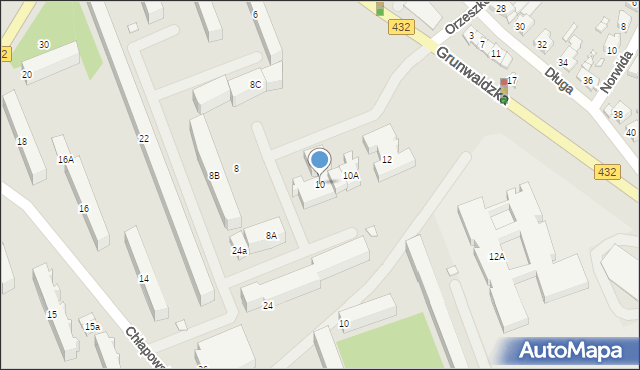 Śrem, Grunwaldzka, 10, mapa Śrem