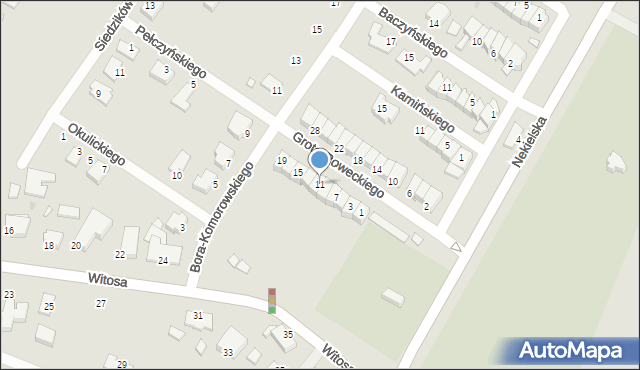 Środa Wielkopolska, Grota-Roweckiego Stefana, gen., 11, mapa Środa Wielkopolska