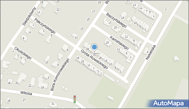 Środa Wielkopolska, Grota-Roweckiego Stefana, gen., 22, mapa Środa Wielkopolska