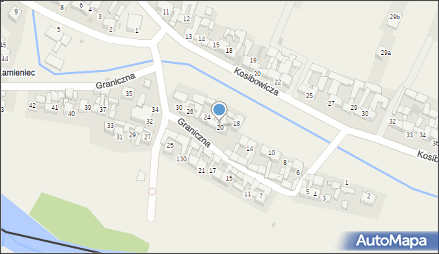 Sromowce Wyżne, Graniczna, 20, mapa Sromowce Wyżne