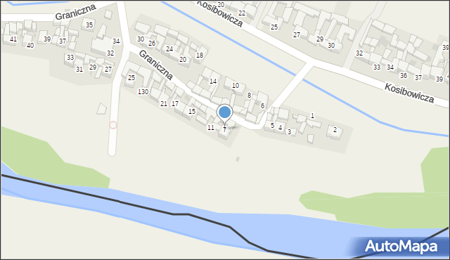 Sromowce Wyżne, Graniczna, 7, mapa Sromowce Wyżne