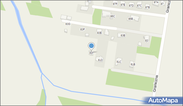 Stanisławów Pierwszy, Graniczna, 81f, mapa Stanisławów Pierwszy