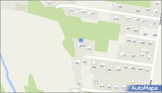 Stanisławów Pierwszy, Graniczna, 91H, mapa Stanisławów Pierwszy