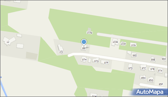 Stanisławów Pierwszy, Graniczna, 99I, mapa Stanisławów Pierwszy