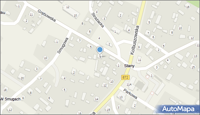Stany, Grębowska, 3, mapa Stany