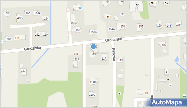 Stara Wieś, Grodziska, 119, mapa Stara Wieś