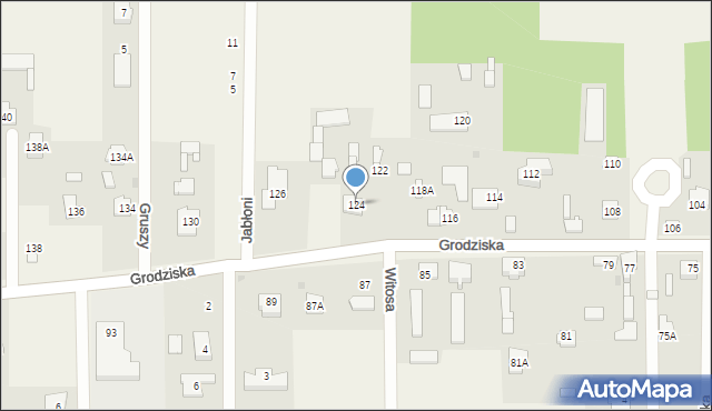 Stara Wieś, Grodziska, 124, mapa Stara Wieś