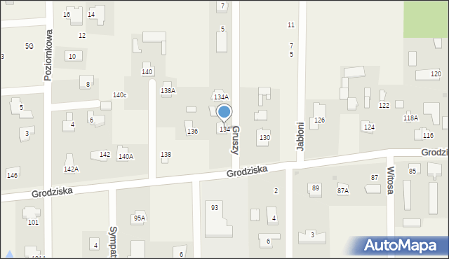 Stara Wieś, Grodziska, 134, mapa Stara Wieś