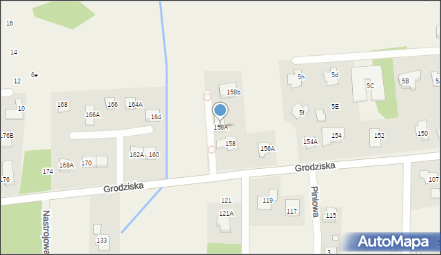 Stara Wieś, Grodziska, 158A, mapa Stara Wieś