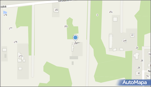 Stara Wieś, Grodziska, 159, mapa Stara Wieś