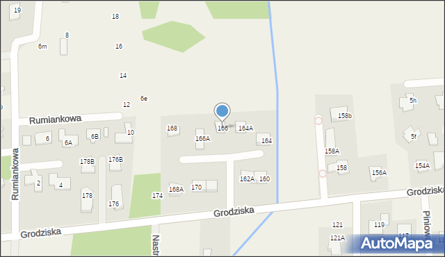 Stara Wieś, Grodziska, 166, mapa Stara Wieś