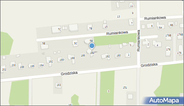Stara Wieś, Grodziska, 184, mapa Stara Wieś