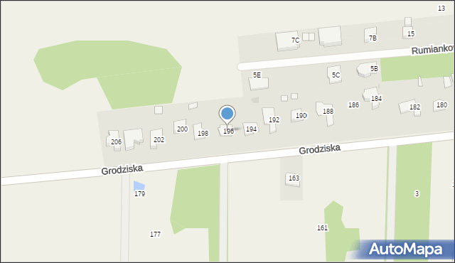 Stara Wieś, Grodziska, 196, mapa Stara Wieś