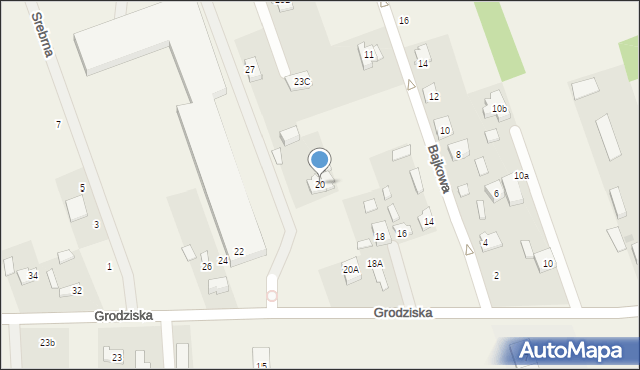Stara Wieś, Grodziska, 20, mapa Stara Wieś