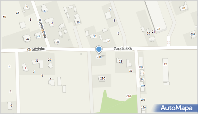 Stara Wieś, Grodziska, 23b, mapa Stara Wieś