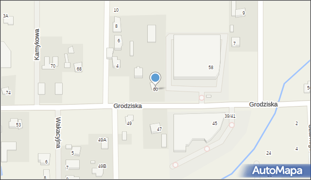 Stara Wieś, Grodziska, 60, mapa Stara Wieś