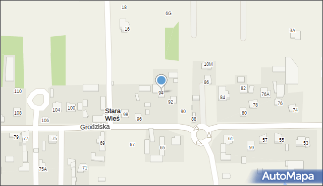 Stara Wieś, Grodziska, 94, mapa Stara Wieś