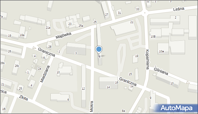 Starachowice, Graniczna, 5, mapa Starachowic