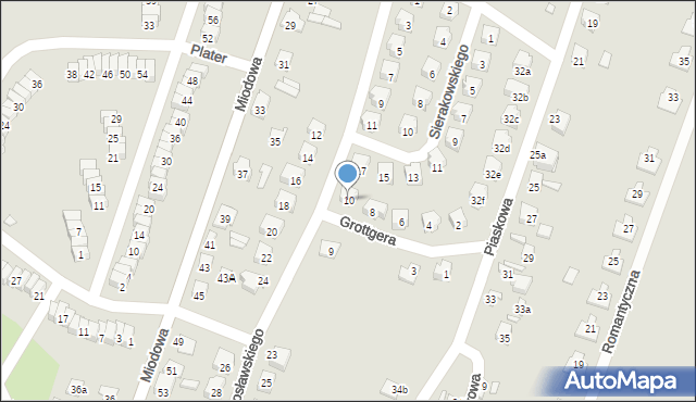 Starachowice, Grottgera Artura, 10, mapa Starachowic