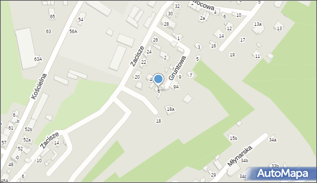 Starachowice, Gruntowa, 6, mapa Starachowic