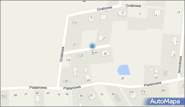Stare Bielice, Grabowa, 21, mapa Stare Bielice