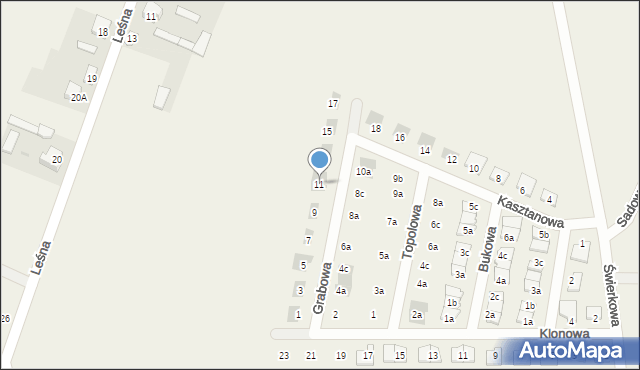 Stare Kupiski, Grabowa, 11, mapa Stare Kupiski